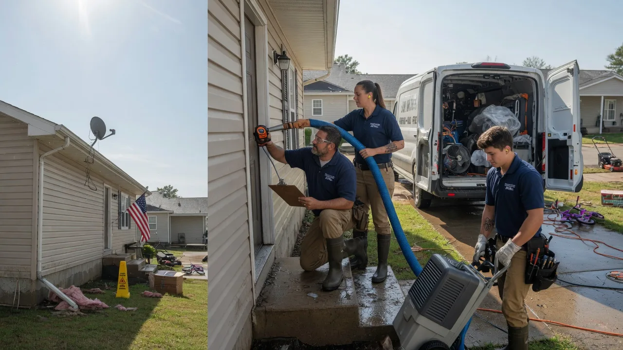 Ceiling Water Damage Restoration in Oakford, IN near me